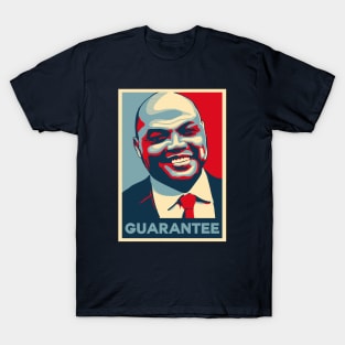 Charles Barkley Guarantee Obama Hope Large Print T-Shirt